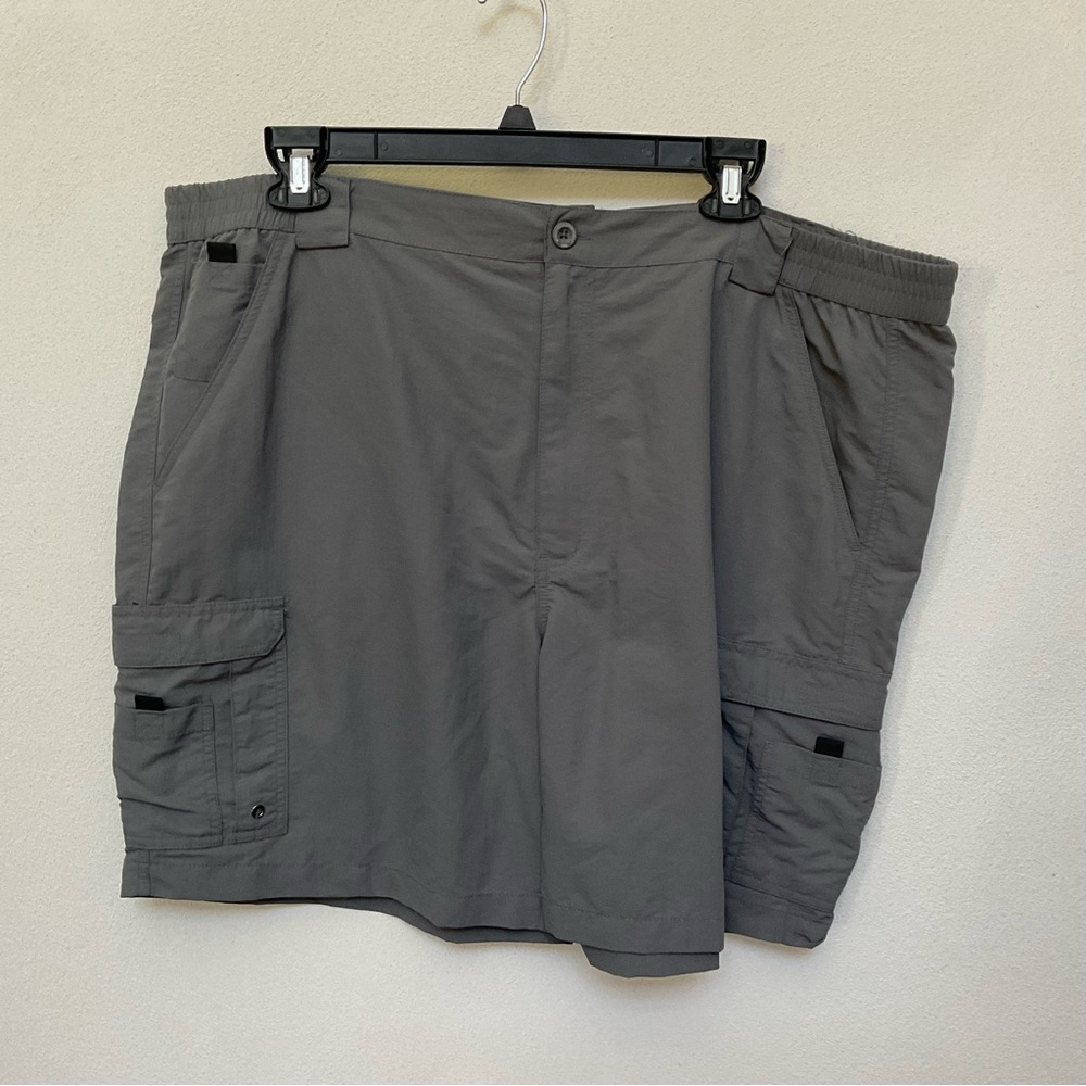 World Wide Sportsman Grey Elastic Waist Cargo Shorts Size 46 Outdoor Camping